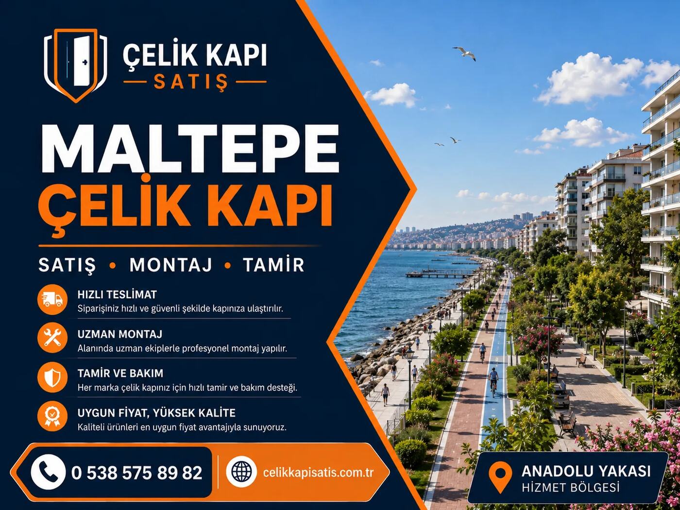Maltepe Çelik Kapı Satışı, Montajı ve Tamiri