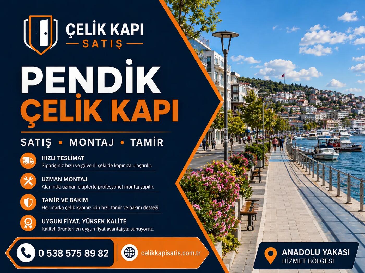 Pendik Çelik Kapı Satışı, Montajı ve Tamiri